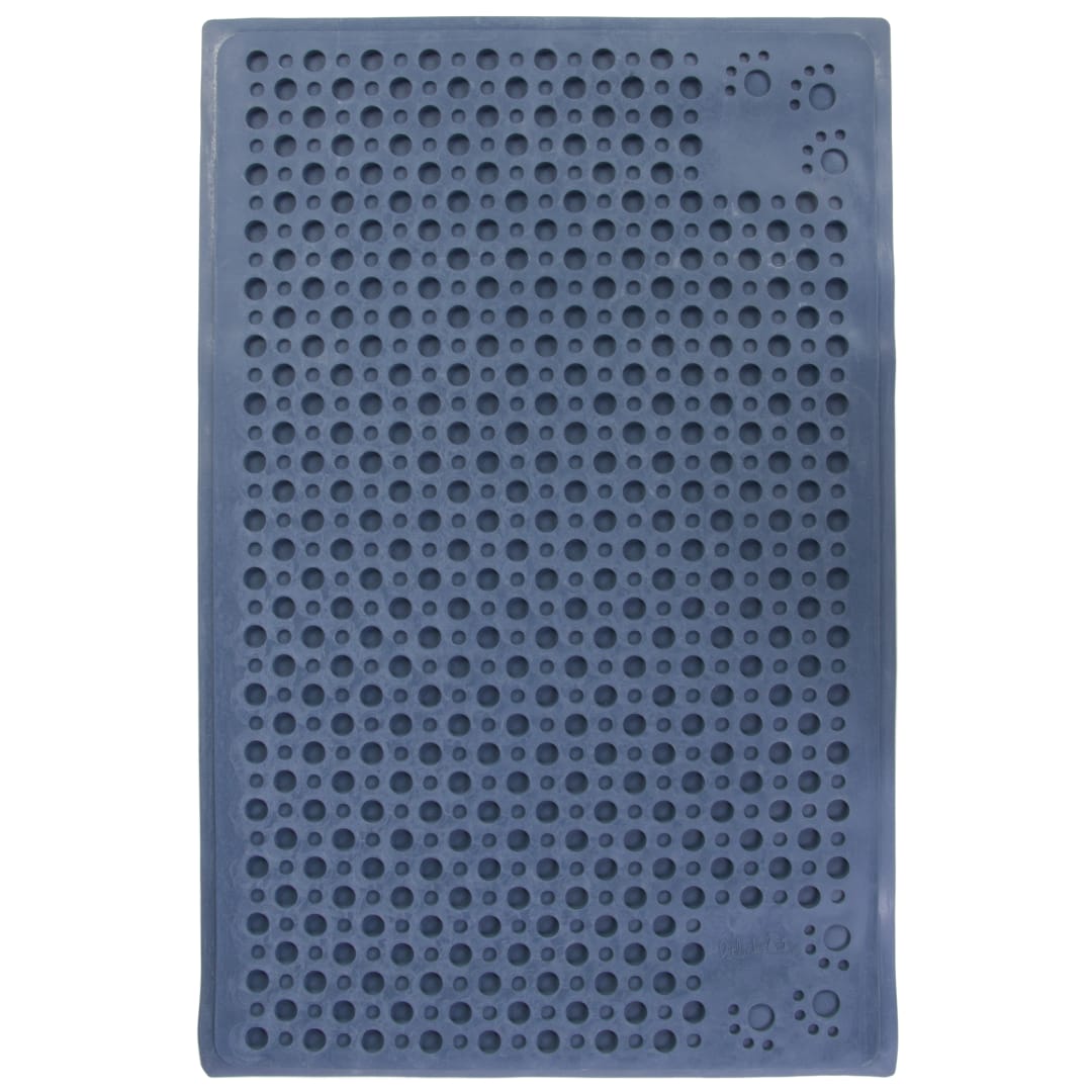 Petlinks Purr-fect Paws Multipurpose Cat Litter Mat, Medium, Blue