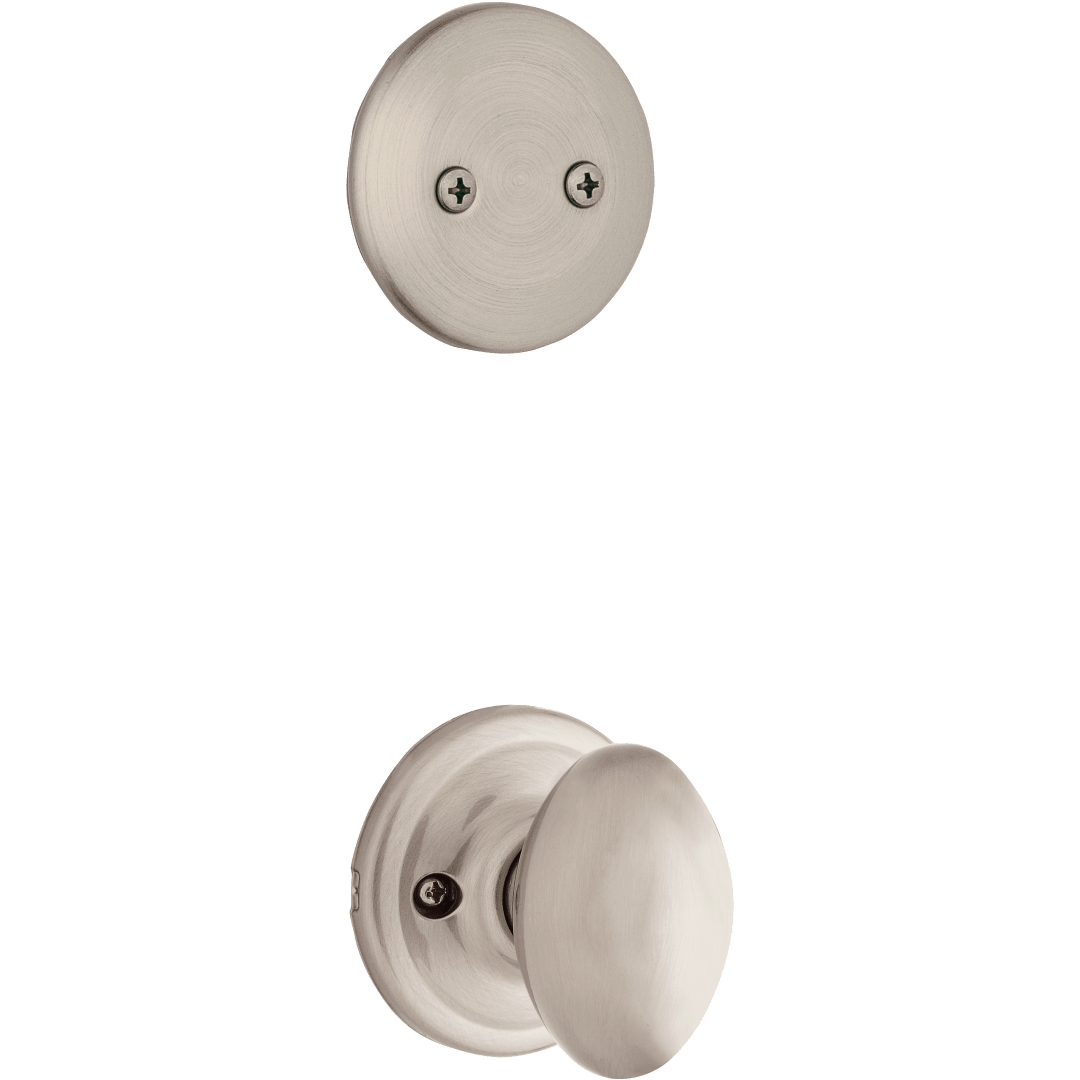 606 Dummy Interior Pack w/Laurel Knob for Kwikset Series Handlesets in Satin Nickel