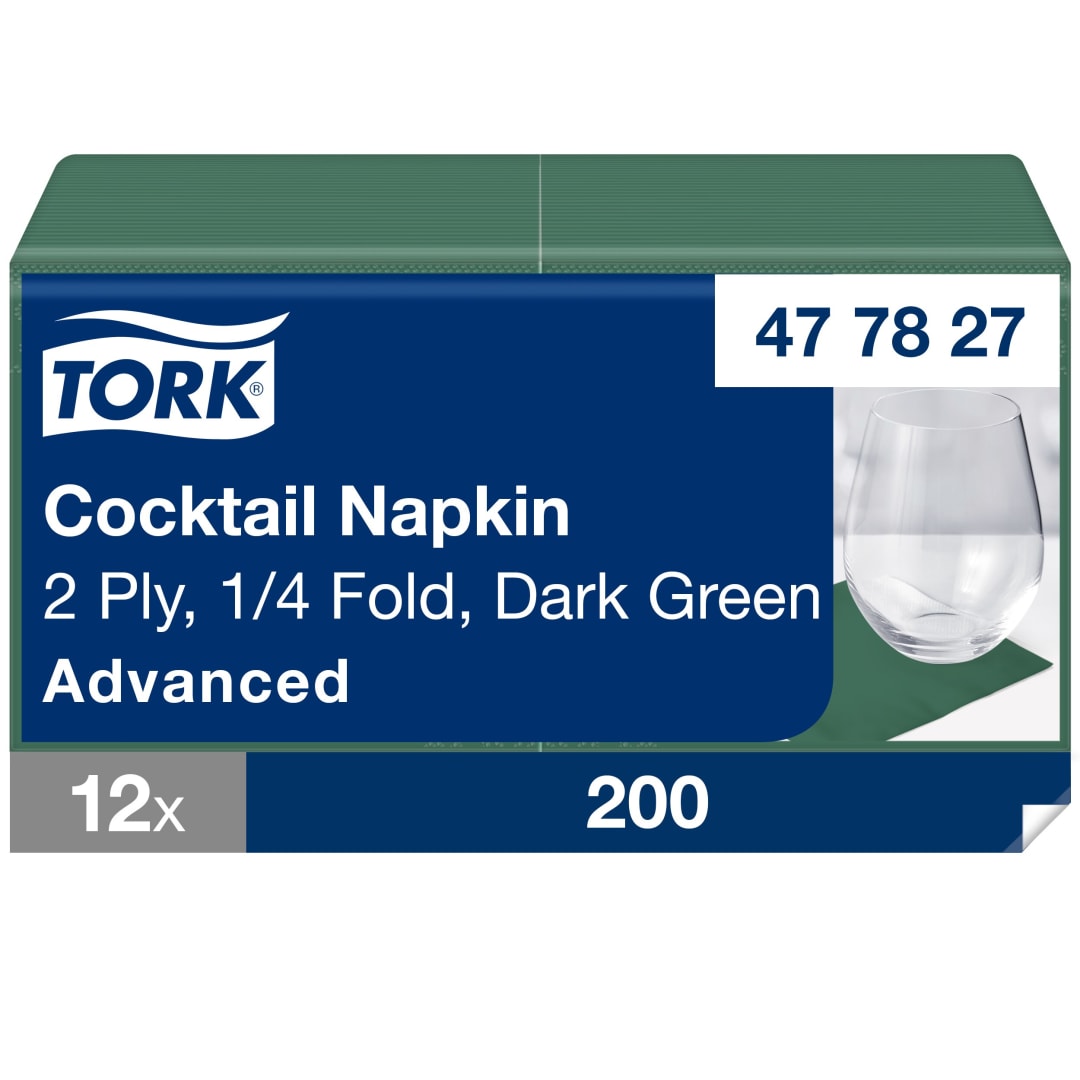 Tork Dark Green Cocktail Napkin