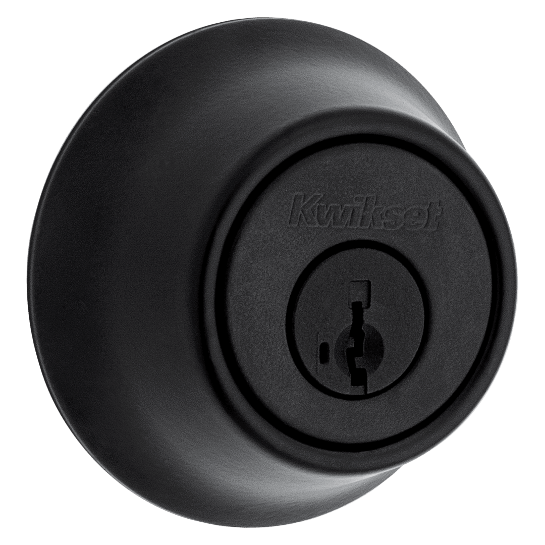 665 Double Cylinder Deadbolt in Matte Black featuring SmartKey Security