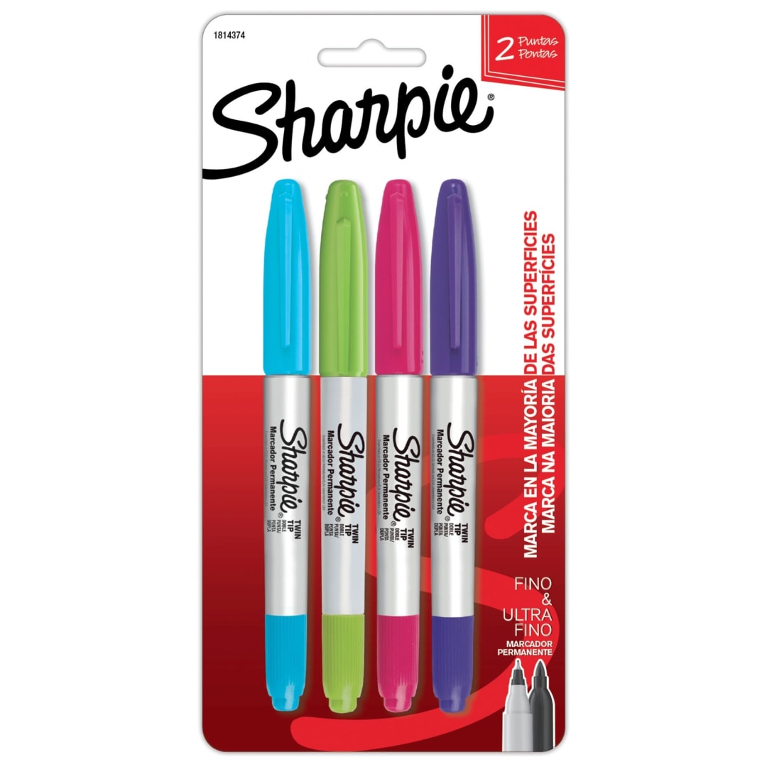LA PM SHARPIE TWIN TIP  ASST CD 4