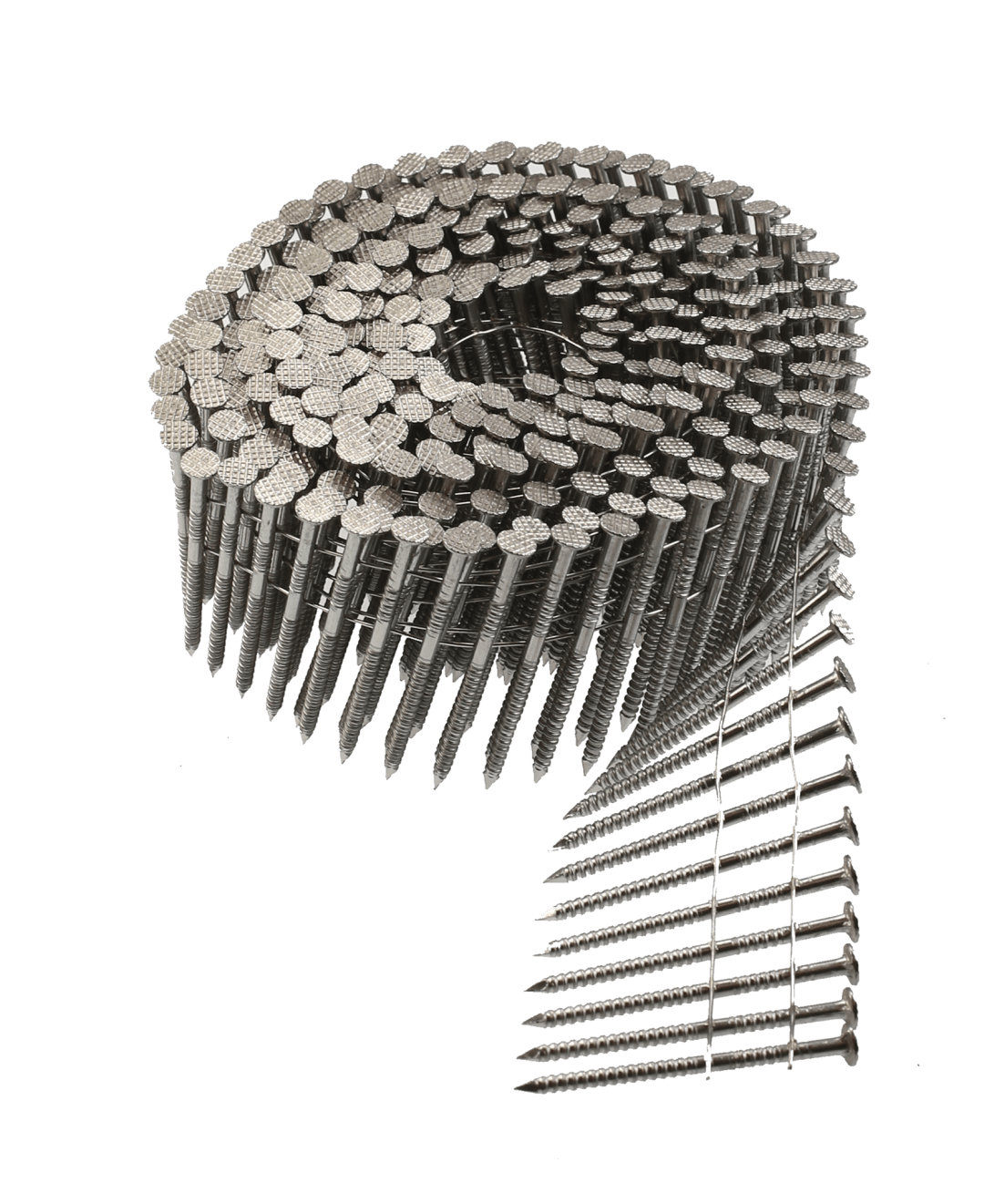 Simpson Strong-Tie S13A175SNBP 15° Wire Coil, Full Round Head, Ring-Shank Siding Nail — 1-3/4 in. Type 304 (1200-Qty)