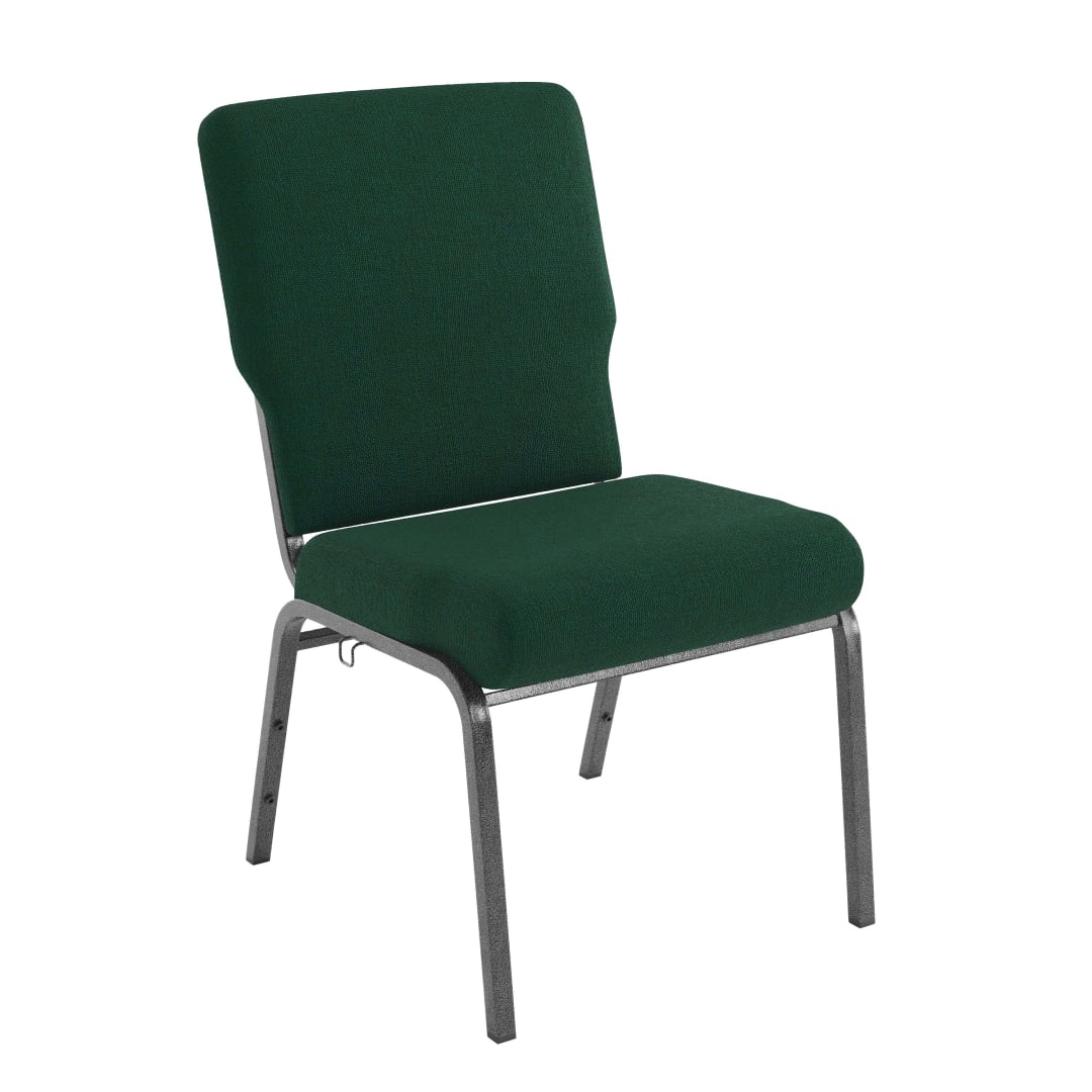 Advantage 20.5 in. Hunter Green Molded Foam Church Chair
