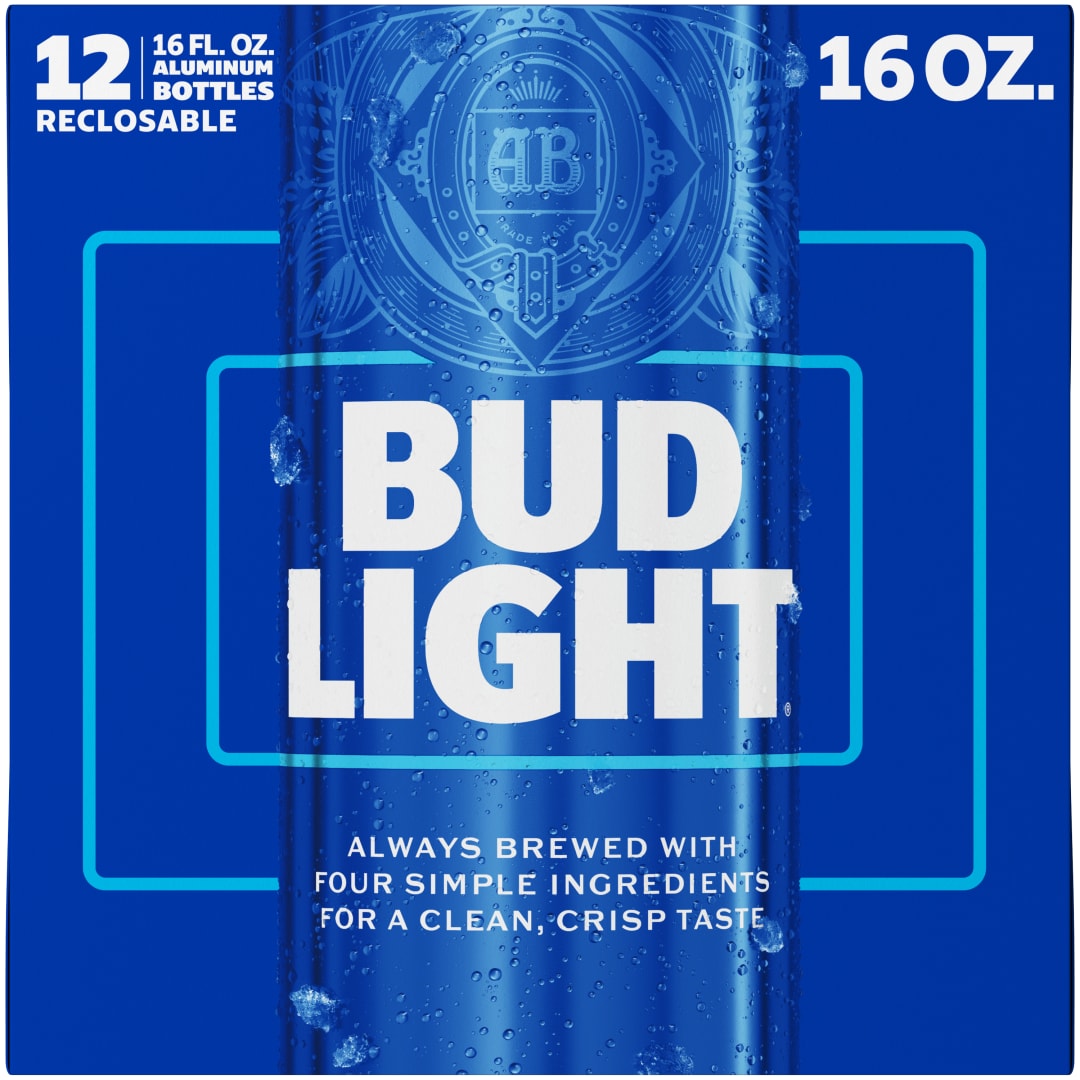 Bud Light American Lager Beer 12 Pack, 16 fl oz Bottles