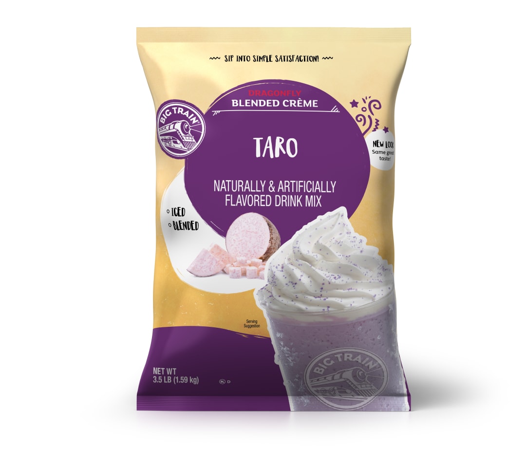 Big Train Dragonfly Taro Blended Crème Drink Mix, 5 x 3.5 lb