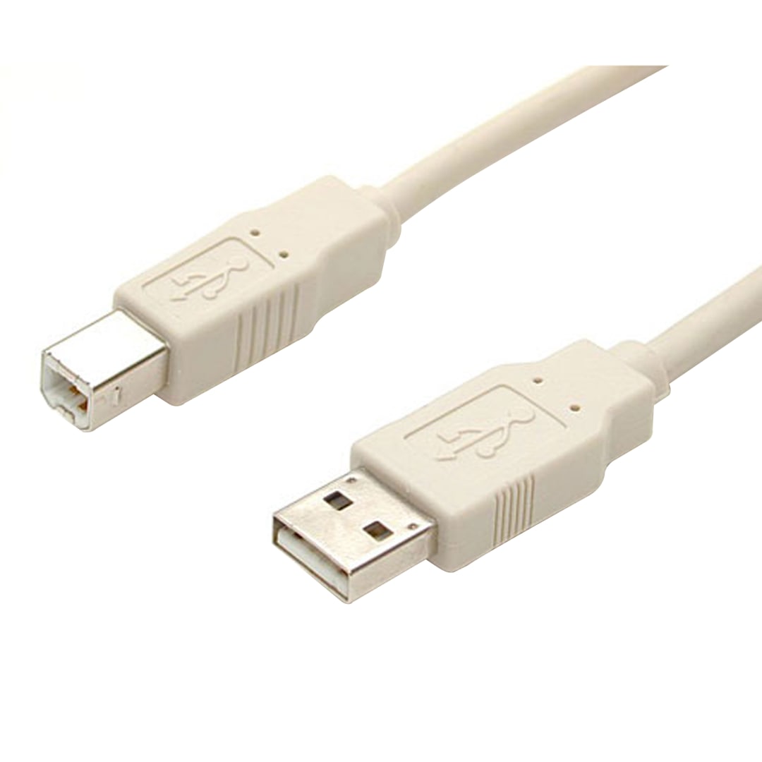 10 ft Beige A to B USB Cable M M