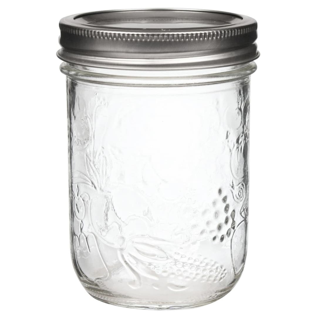 Bernardin Mason Jar with Wide Mouth Lids and Bands, 500ml., 12 Count