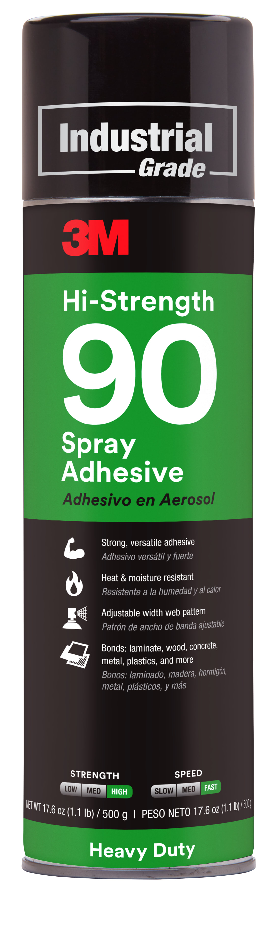 3M™ Yüksek Dirençli 90 Sprey Yapıştırıcı, Şeffaf, 500 ml