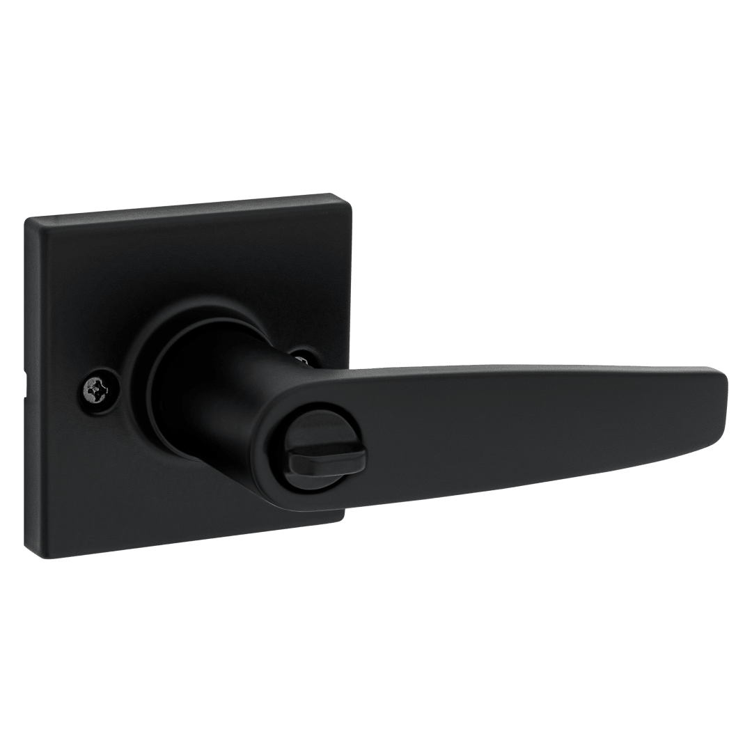 Safelock Winston Lever (Square) - Bed/Bath in Matte Black