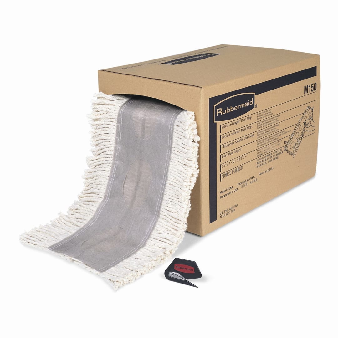 Rubbermaid Commercial Products Cut-to-Length Cotton Dust Mop, White
