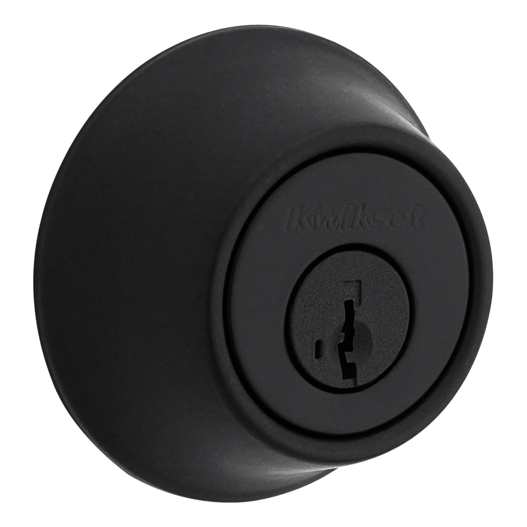 600 Deadbolt Series Single Cylinder Deadbolt in Matte Black featuring SmartKey Security