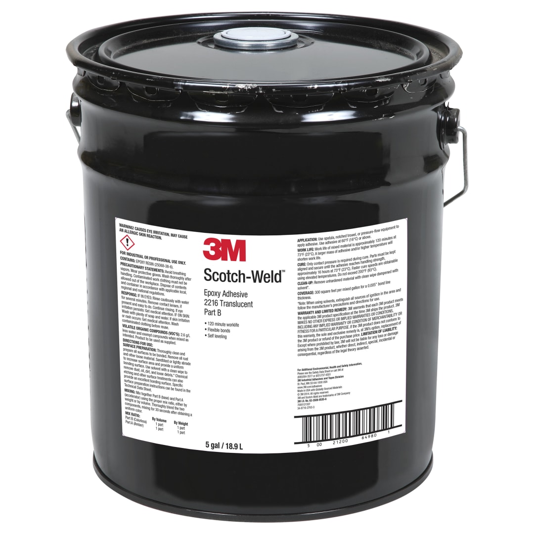 3M™ Scotch-Weld™ Epoksi Yapıştırıcı 2216, Translucent, Part B, 18.9 L