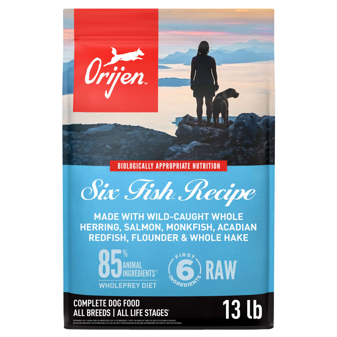 ORIJEN Grain Free Poultry Free High Protein Dry Dog Food Six Fish Recipe