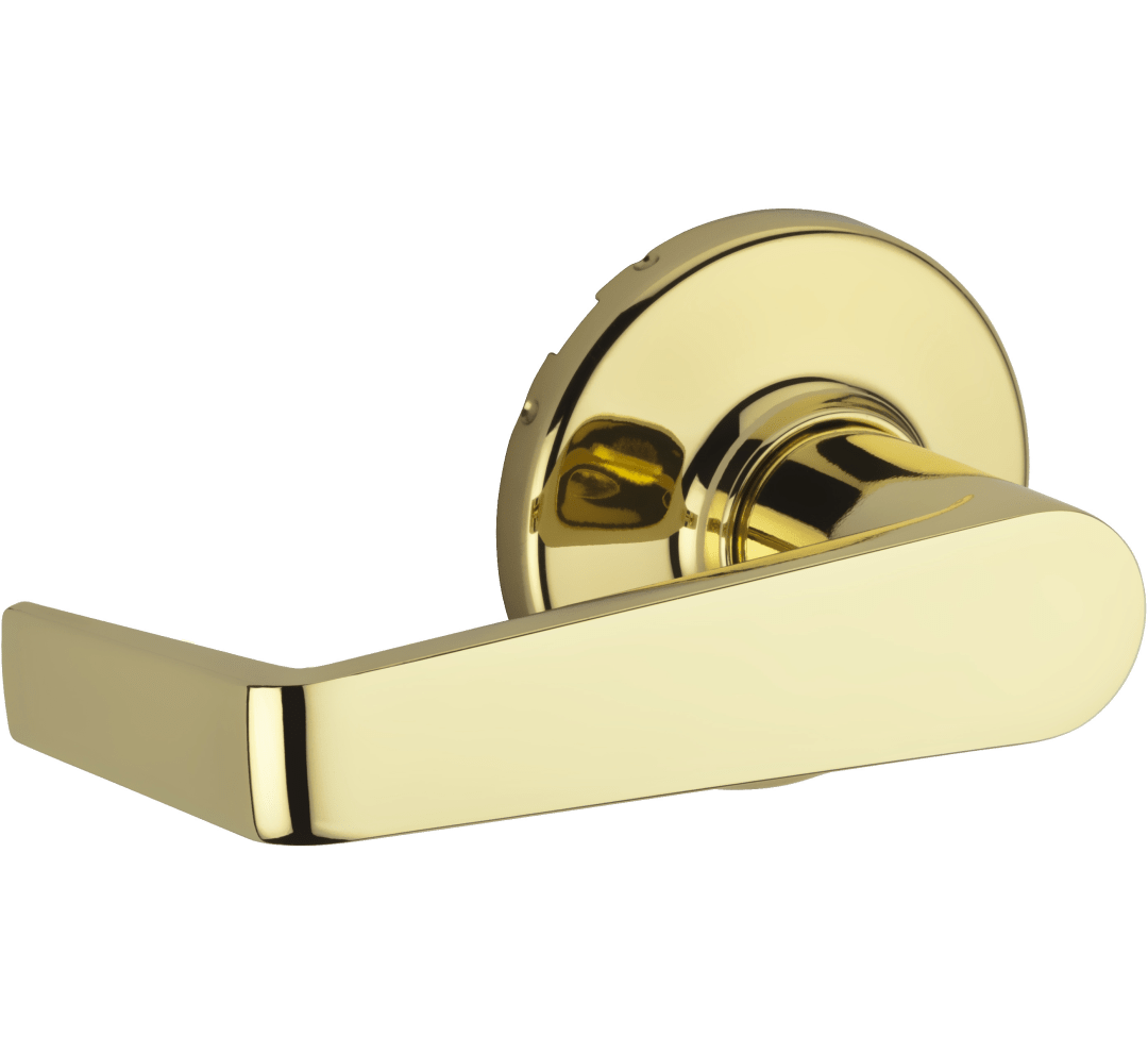 Kingston Round Dummy Lever in Polished Brass