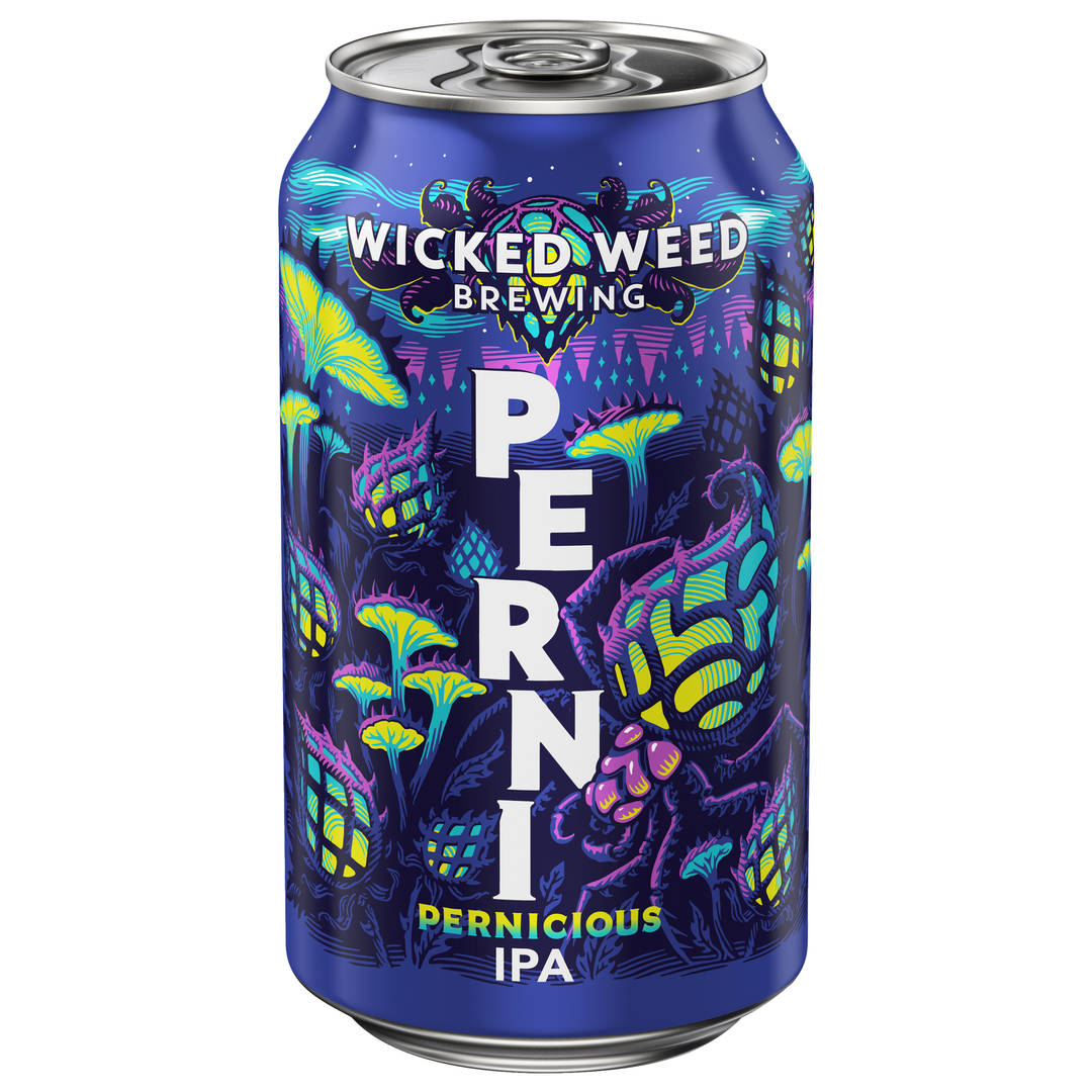 Wicked Weed Pernicious IPA 12 oz Single CAN 7_3ABV - Plain Aluminum - Standard Gloss - Craft Direct