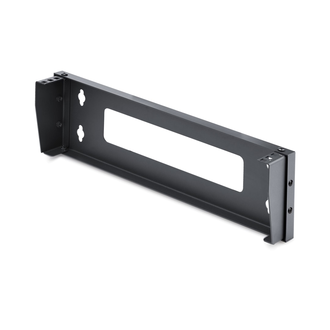 1U 19in Vertical Wall Mount Rack Bracket, Steel