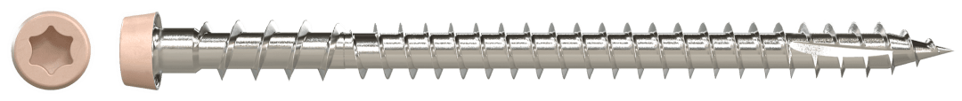Simpson Strong-Tie DCU234S316TN05 Deck-Drive™ DCU COMPOSITE Screw (Collated) — #10 x 2-3/4 in. Type 316, Tan 05 (1000-Qty) (Pack of 64)