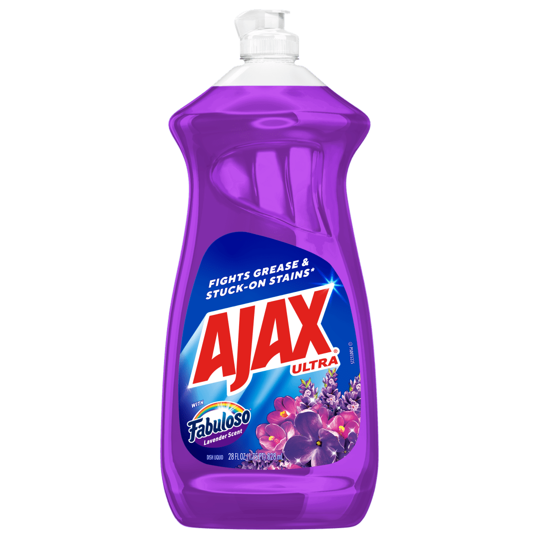 Ajax Ultra Liquid Dish Soap with Fabuloso Lavender Scent, Deep Cleaning Action, 28 oz Bottle