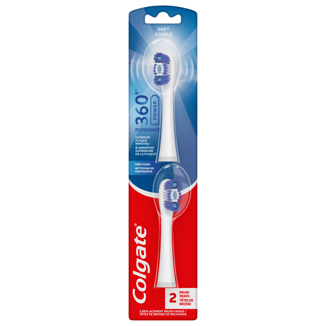 Colgate 360 Floss Tip Sonic Powered Battery Toothbrush Refill Pack - 2ct