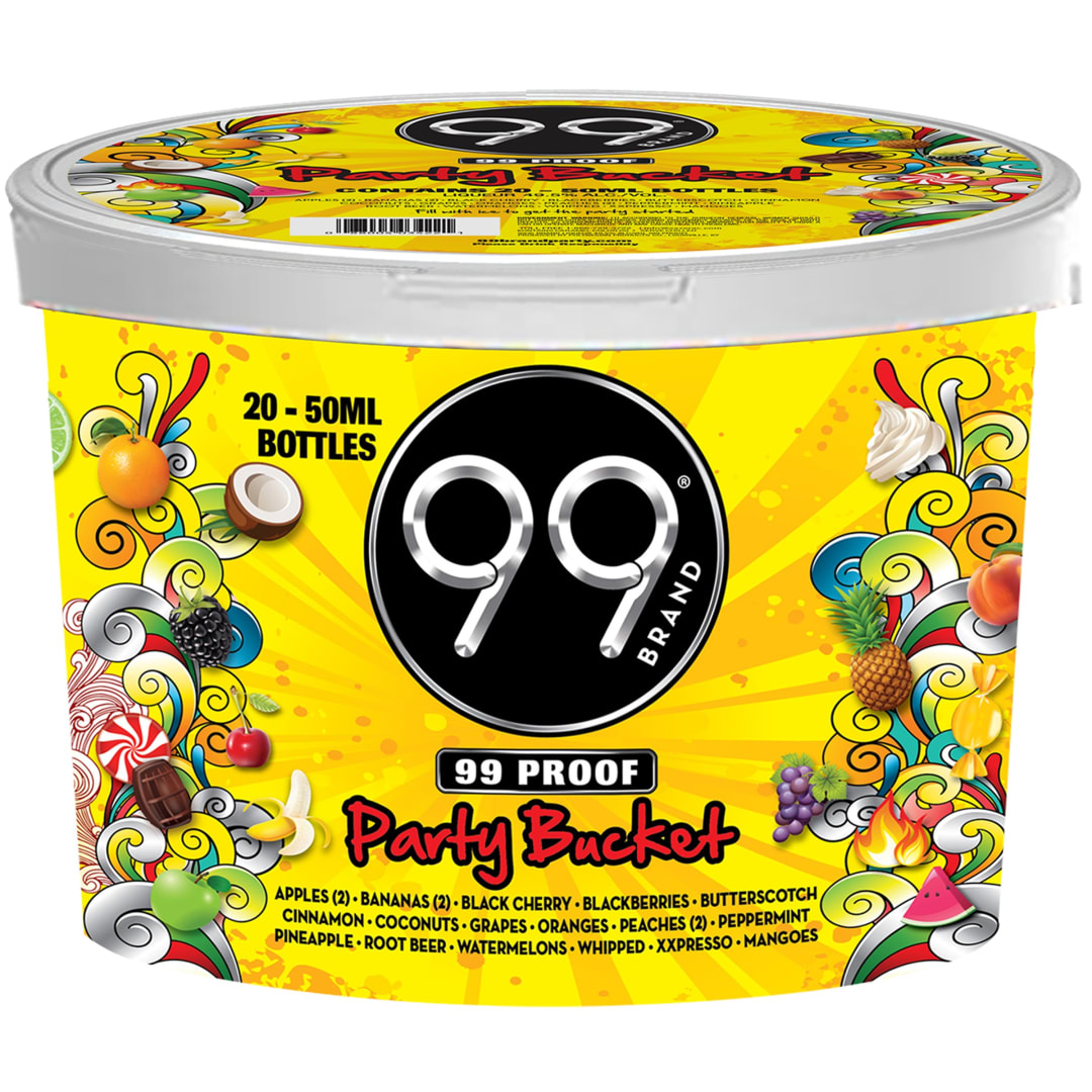 99 Schnapps Party Bucket Plastic 6/20PK 50ML
