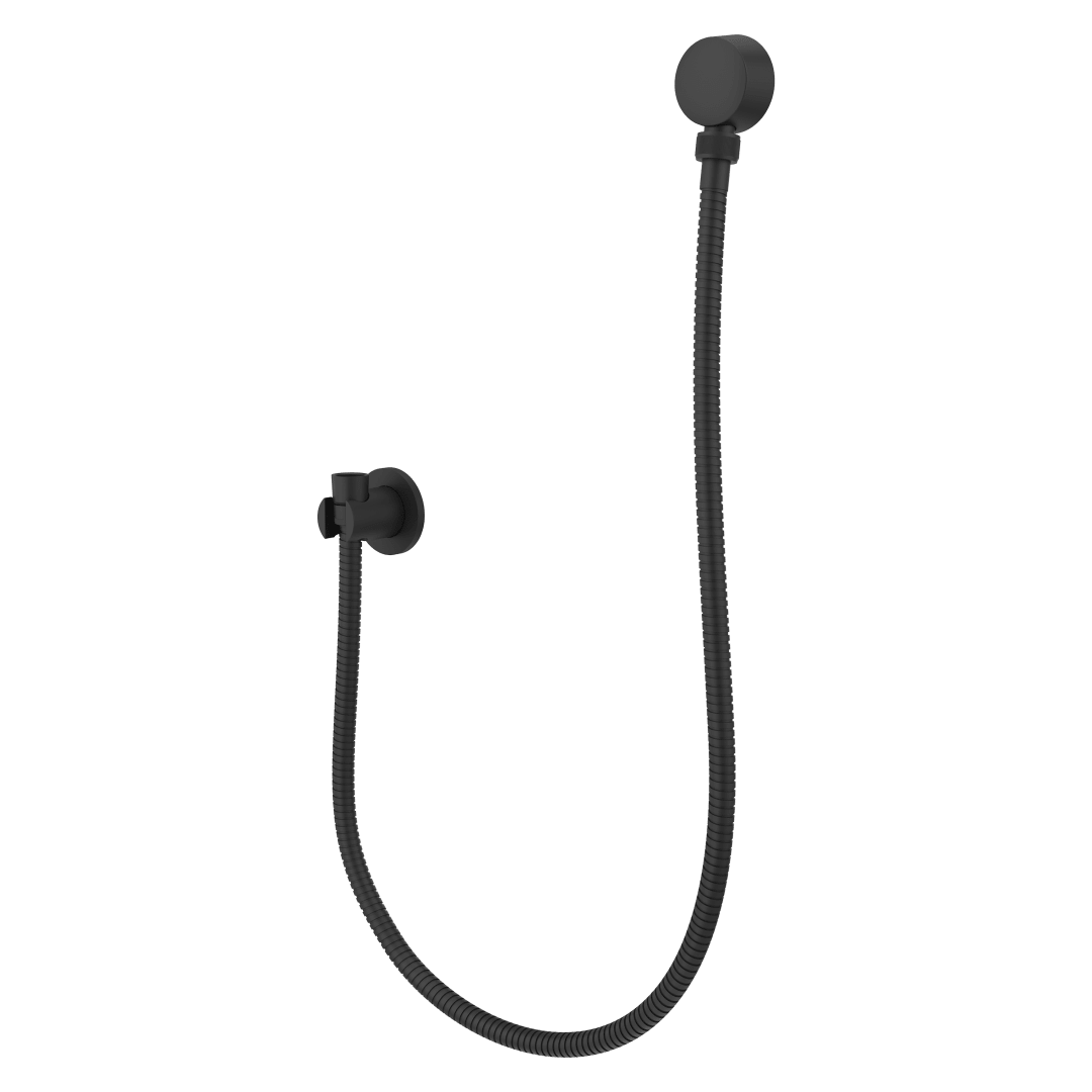 Modern Round 3-Piece Handheld Shower Kit with 60 in. Hose in Matte Black
