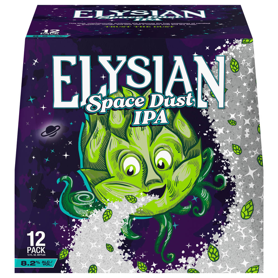 Elysian Space Dust IPA 12x12 oz Glass Bottle Snug CARRIER