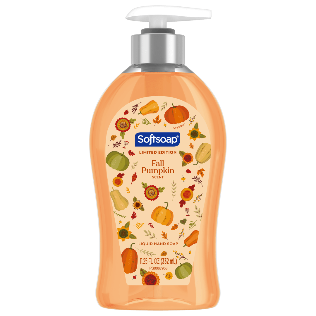 Softsoap Limited Edition Fall Pumpkin Liquid Hand Soap, Bathroom or Kitchen Hand Soap, 11.25 oz Pump Bottle