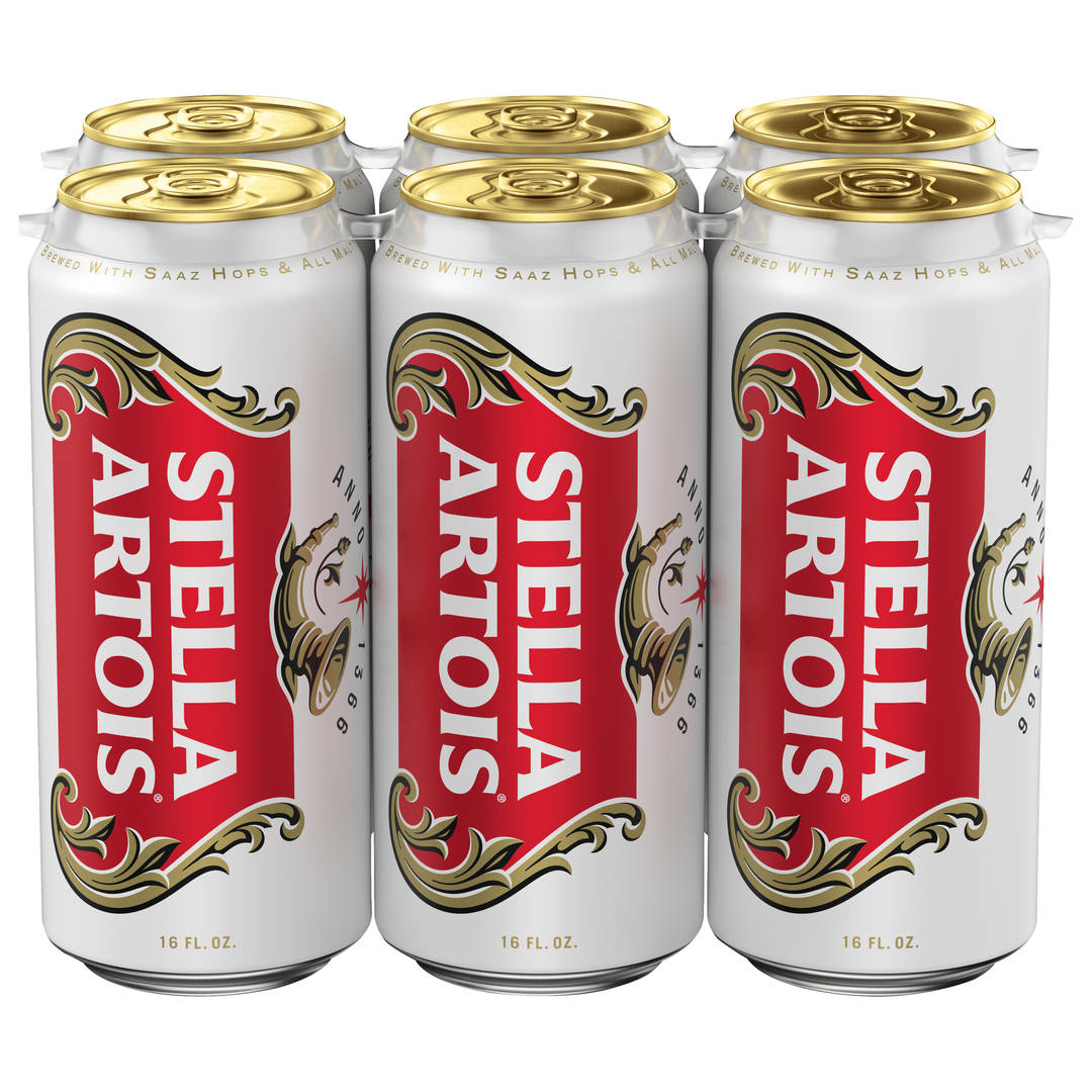 Stella Artois Lager Beer 6 - 16 fl oz Cans