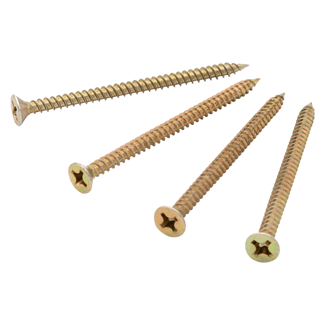Deadbolt 3" Strike Screws for use with 83222/83223 Strike in Polished Brass Finish