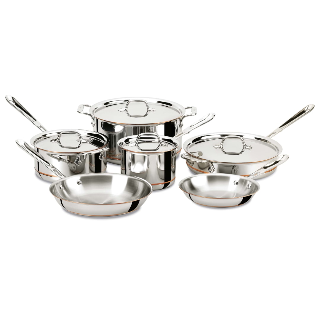 Copper Core 5-ply Bonded Cookware Set, 10 piece Set