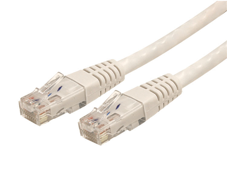 75 ft White Molded Cat6 UTP Patch Cable - ETL Verified