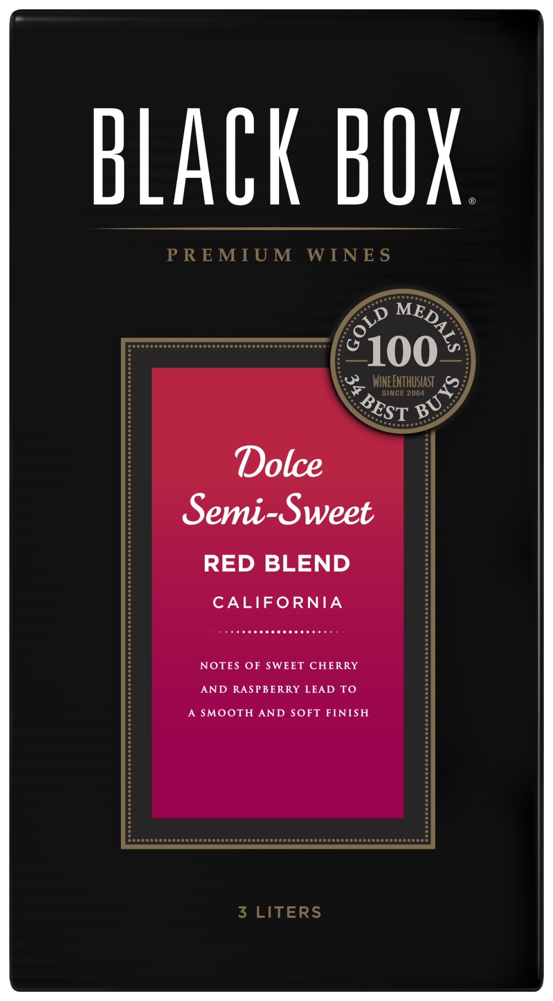Black Box Dolce Semi-Sweet Red Blend Wine 3L Box