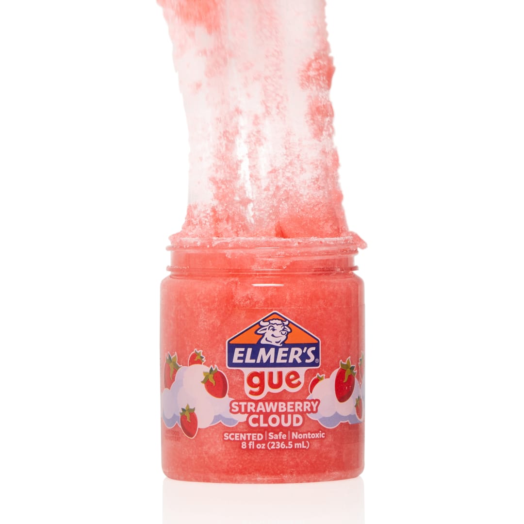 Elmer's Gue Pre Made Slime, Strawberry Cloud Slime, Scented, 1 Count