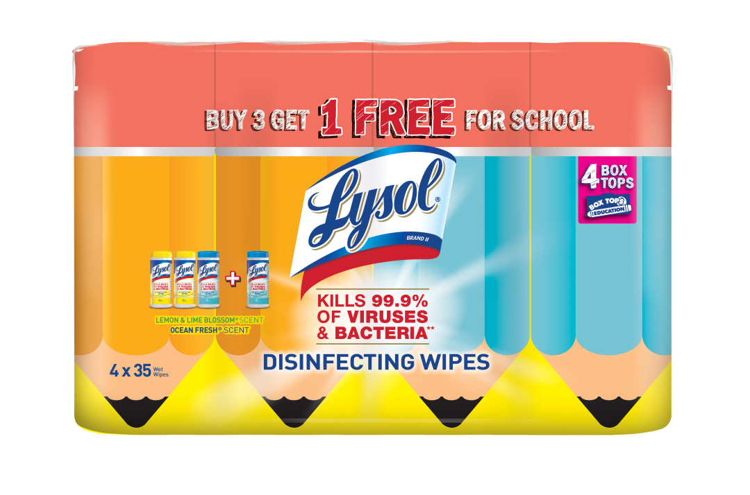 LYSOL® Disinfecting Wipes - Lemon & Lime Blossom®/Ocean Fresh® B3G1 3/(4x35) ct.