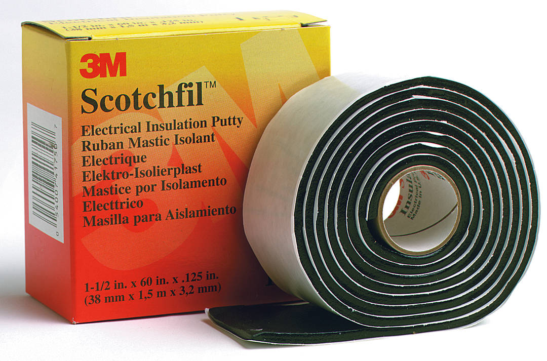 3M™ Scotchfil™ Buthyl-Kautschuk-Band, selbstverschweißend, Schwarz, 38 mm x 1,5 m, 3 mm