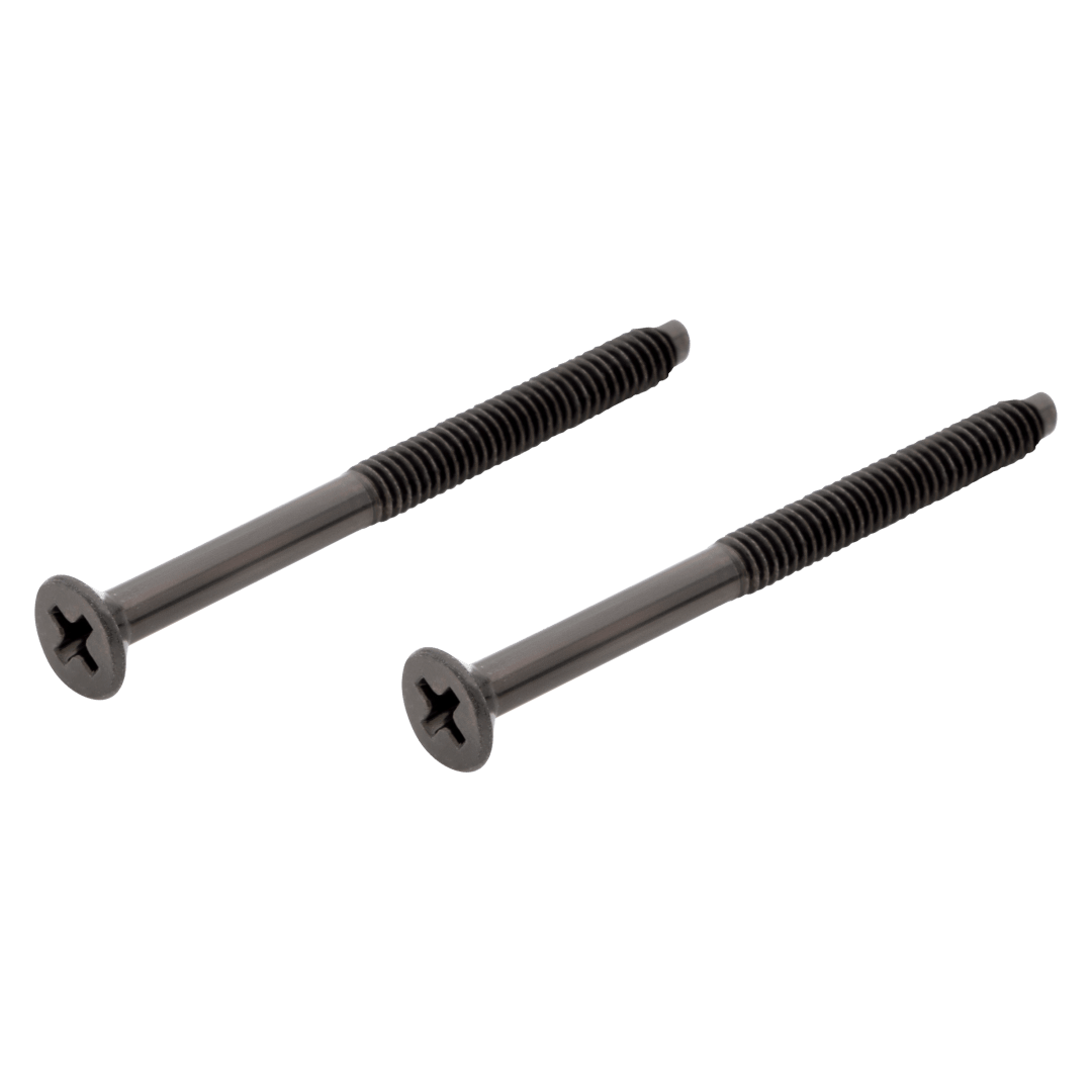 Thick Door Flat Head Screws for Lever in Matte Black or Venetian Bronze Finish