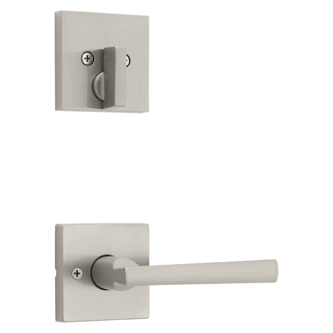 Montreal Interior Pack with Square Rose in Satin Nickel