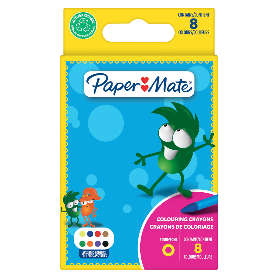 PM KIDS COLOURING WAX CRAY BL8 PE