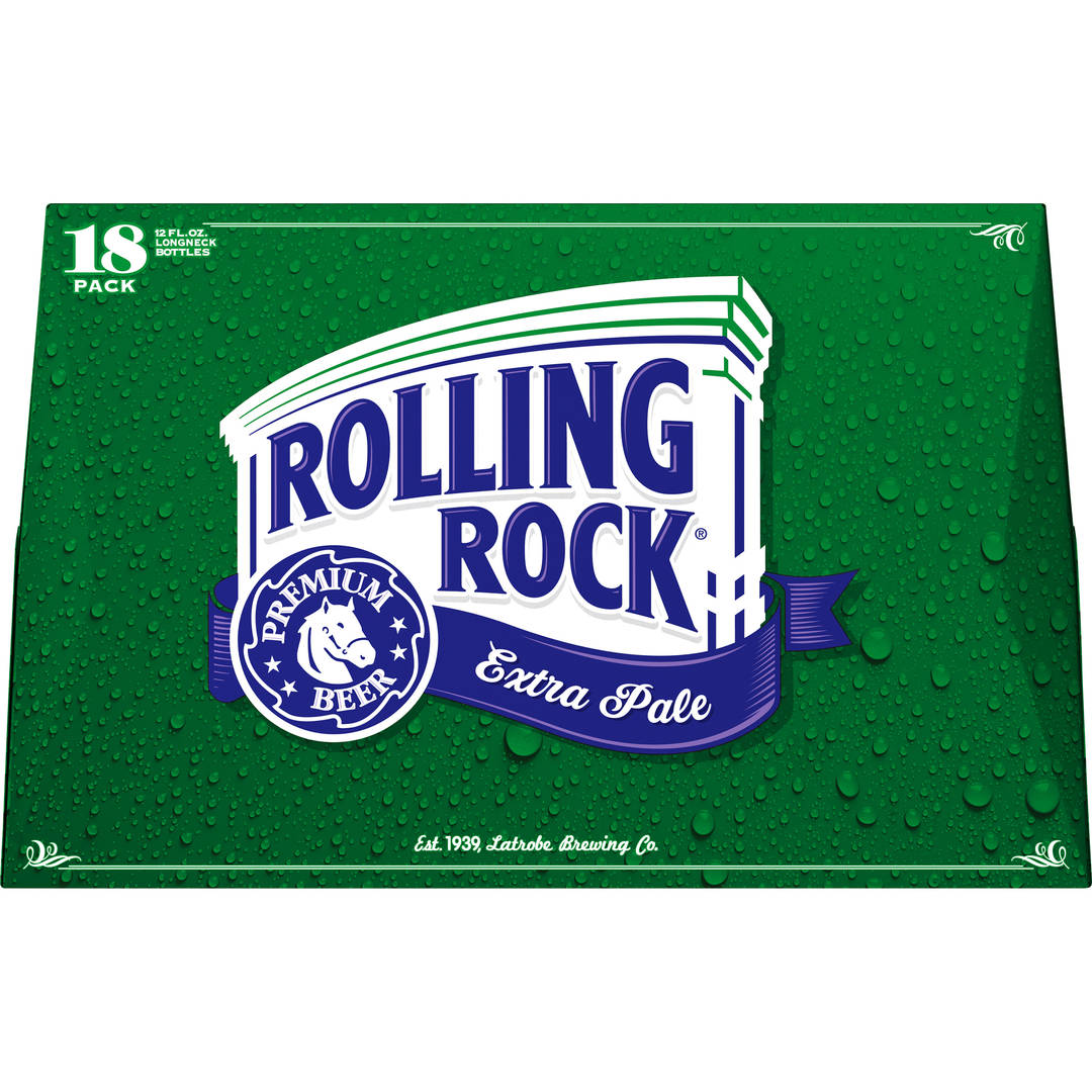 Rolling Rock Extra Pale Beer, 18 Pack 12 fl. oz. Bottles, 4.4% ABV