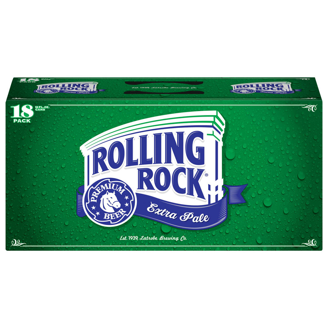 Rolling Rock Extra Pale Beer, 18 Pack 12 fl. oz. Cans, 4.6% ABV