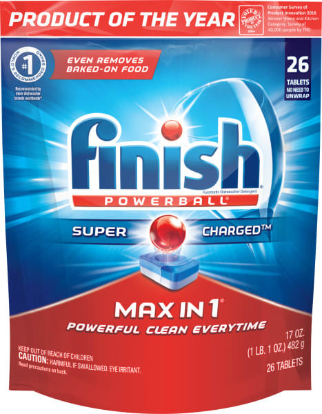 FINISH® POWERBALL® - Max in 1® Ultra-Degreaser with Lemon 6/27 ct.