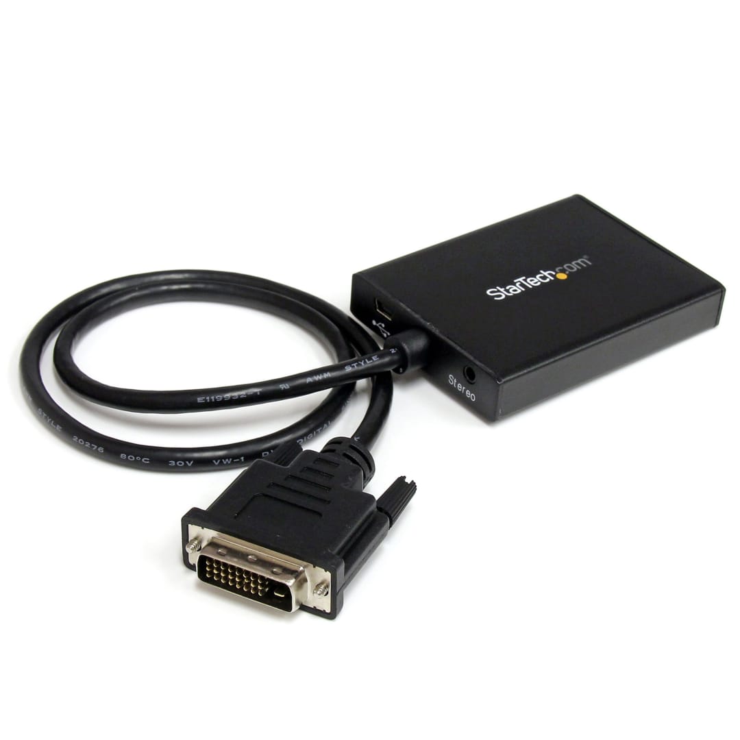 DVI to DisplayPort with 2 Channel Audio