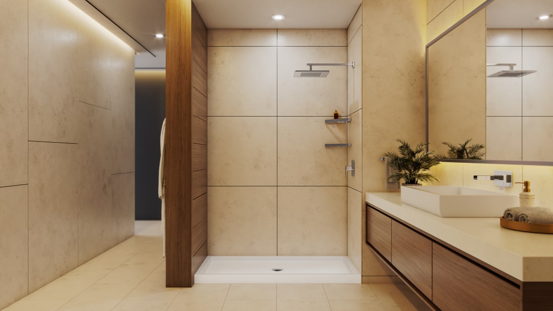 DreamLine SlimLine 36 inch D x 48 inch W x 2 3/4 inch H Single Threshold White Alcove Shower Base with 2 inch Chrome Center Round Drain