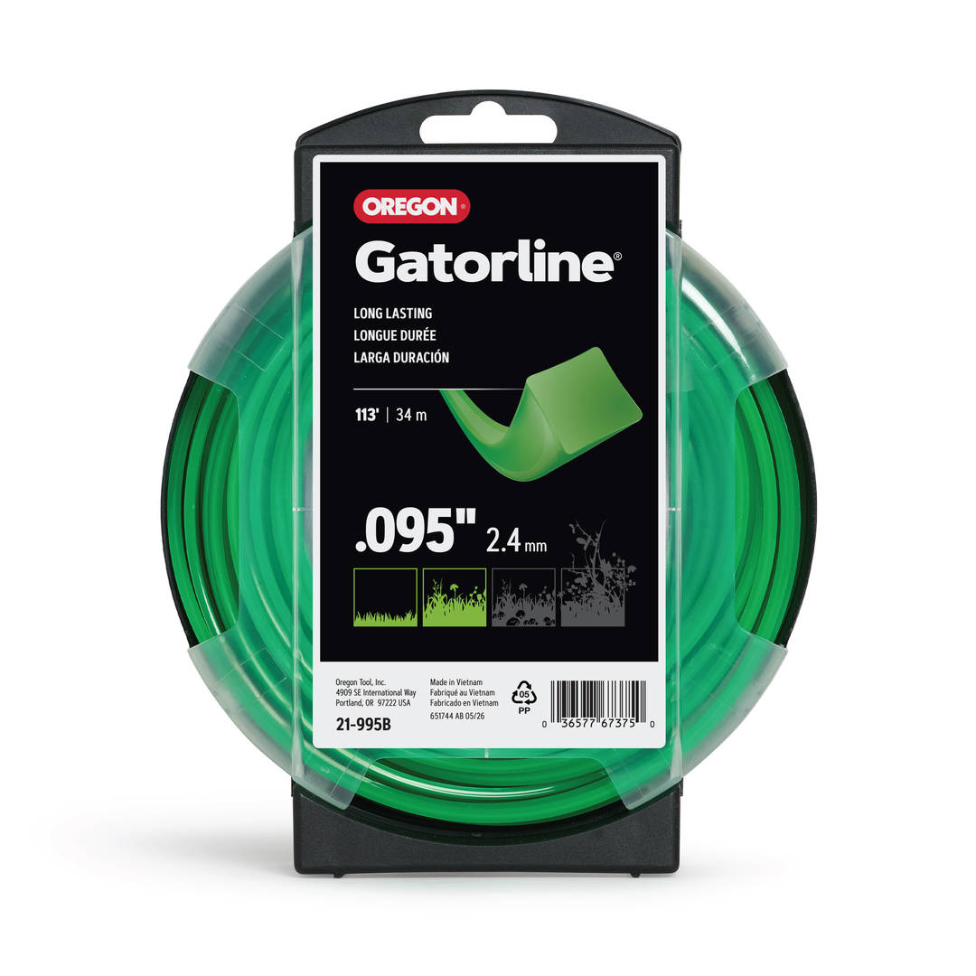 Oregon Gatorline Square Trimmer Line, .095 in. by 113 FT