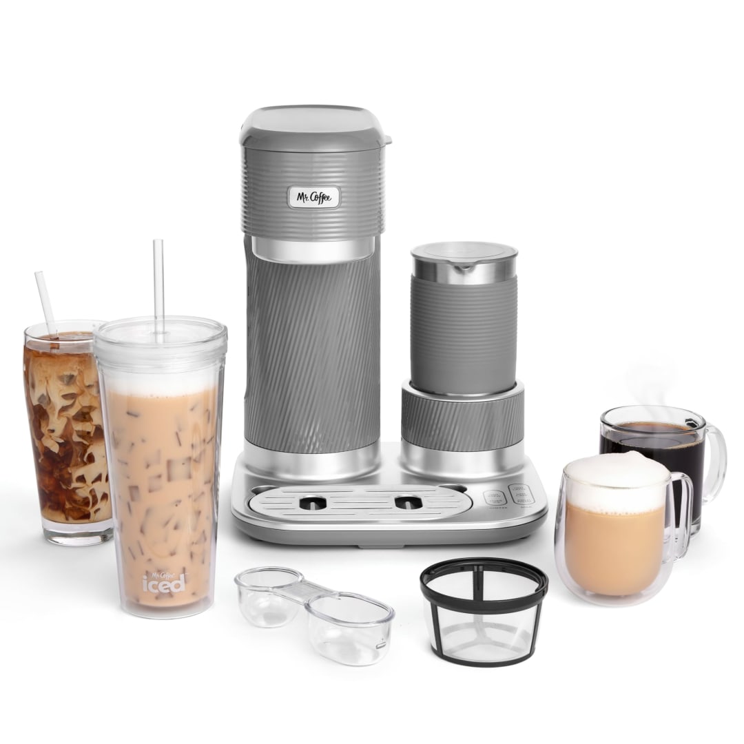 Mr. Coffee® 4-in-1 Single-Serve Latte Lux, Iced, and Hot Coffee Maker with Milk Frother