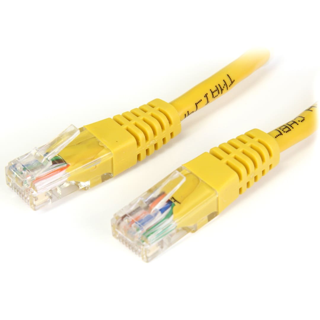 7ft Yellow Cat 5e Crossover Cable