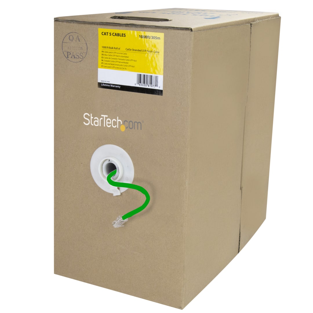 Cat 5e 350 MHz Green Patch Cable - 1000ft
