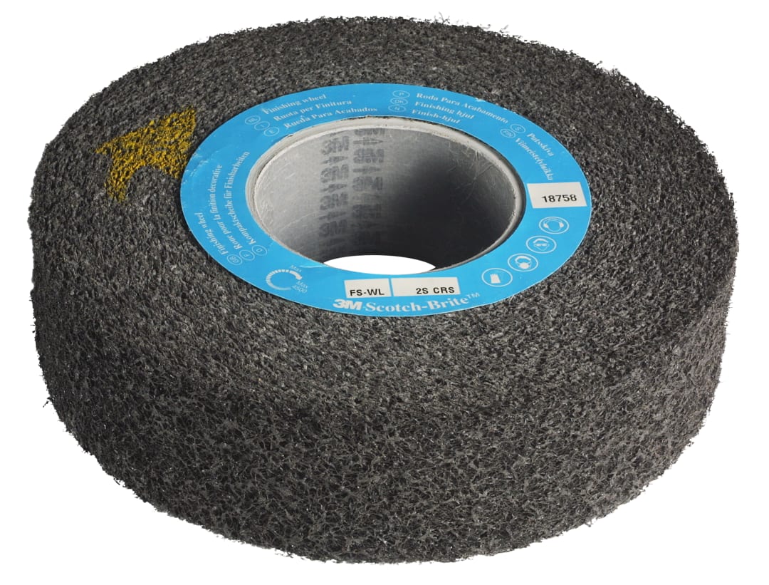 Scotch-Brite™ Perdah Çarkı, 203 mm x 50 mm x 76,2 mm 6S FIN, her kutuda 2 adet, SPR 018721B,Sınırlı
