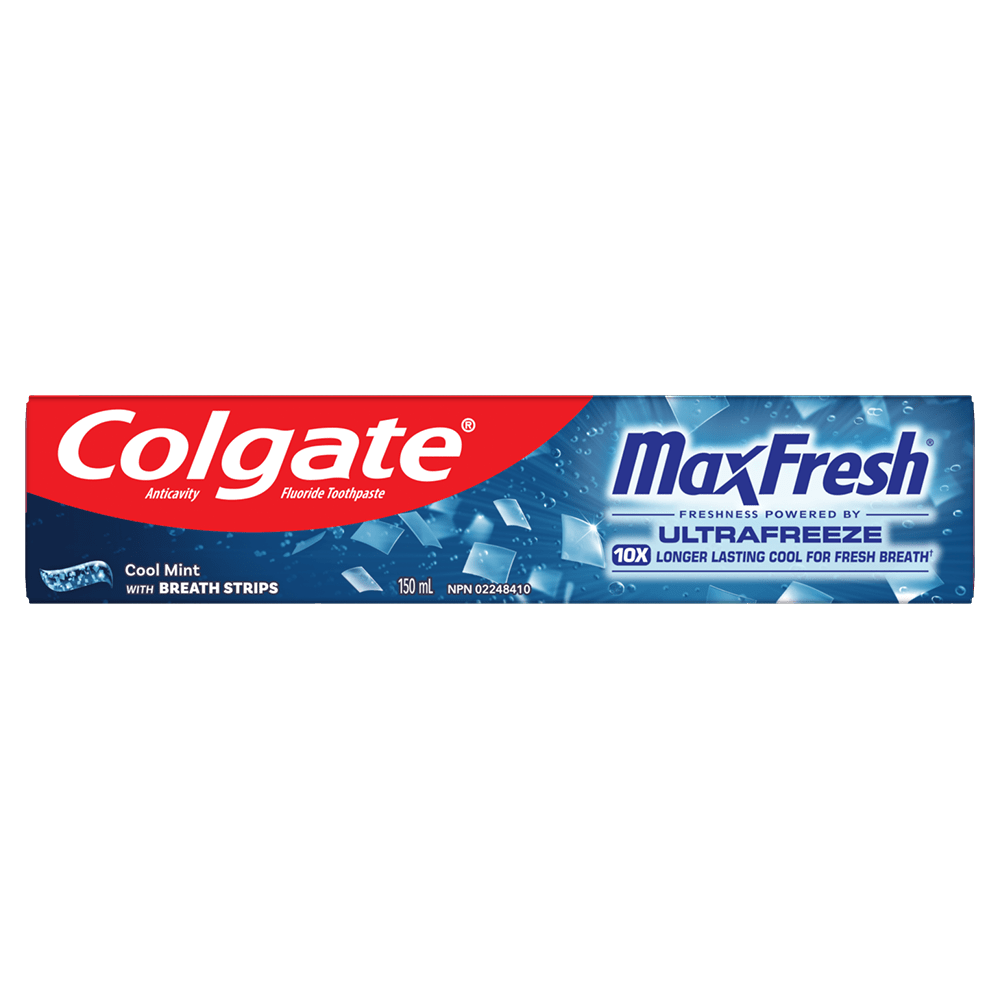Colgate Max Fresh Toothpaste with Mini Breath Strips, Cool Mint - 150 mL
