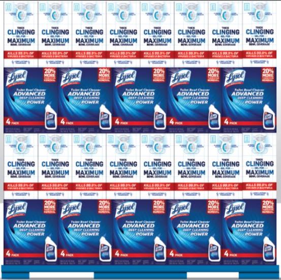 LYSOL® Advanced Toilet Bowl Cleaner 4x32 Pallet 132 ct. – COSTCO